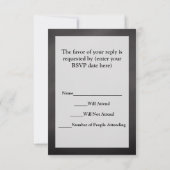 クリスマスの楽しみをお祈りするシャルボードRSVP 出欠カード (裏面)