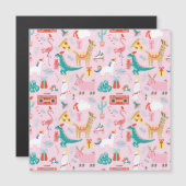 クリスマスの楽しみ: かわいい動物のシームレスパターン。 (正面/裏面)