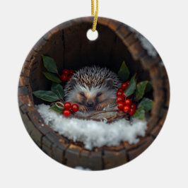 クリスマスの楽しみ ネズミ/ハリネズミ 冬の自然 セラミックオーナメント