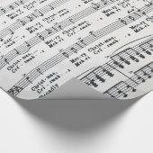 クリスマスの楽譜のメリークリスマス ラッピングペーパー (角)