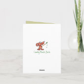 クリスマスの概要のかわいいコキンメフクロウ、鳥の挨拶 シーズンカード (裏面)