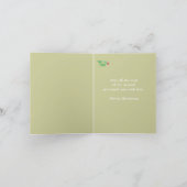 クリスマスの概要のかわいいコキンメフクロウ、鳥の挨拶 シーズンカード (内部)