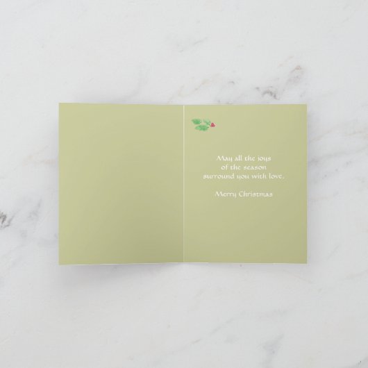 クリスマスの概要のかわいいコキンメフクロウ、鳥の挨拶 シーズンカード (内部)