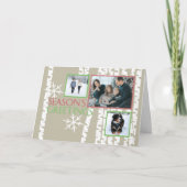 クリスマスの樺の木の写真 シーズンカード (正面)