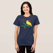 クリスマスの歌うカナリア トライブレンドＴシャツ (正面全面)