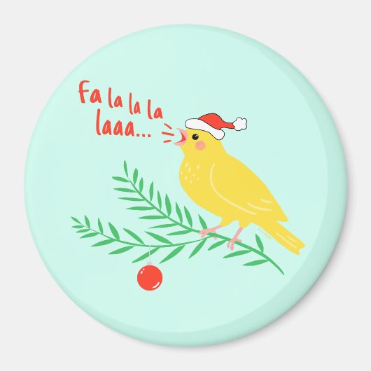 クリスマスの歌うカナリア マグネット (正面)