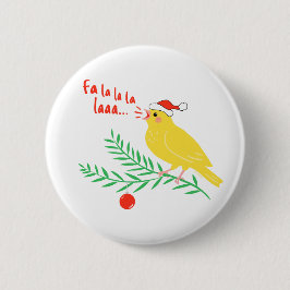 クリスマスの歌うカナリア 缶バッジ