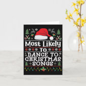 クリスマスの歌に踊る可能性が最も高い – Christma カード (黄色い花)