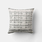 クリスマスの歌の楽譜のメリークリスマス クッション (裏面)