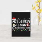 クリスマスの歌を全部歌ってくれそうな気がする カード (黄色い花)