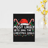 クリスマスの歌を歌う可能性が最も高い カード (黄色い花)