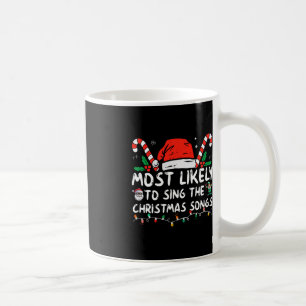 クリスマスの歌を歌う可能性が最も高い コーヒーマグカップ