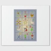 クリスマスの歌ポスターの12日 ラッピングペーパー (フラット)