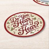  クリスマスの歌詞のコースター ラウンドペーパーコースター (アングル)
