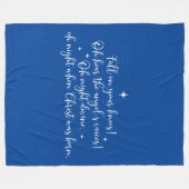 クリスマスの歌詞 フリースブランケット (正面(横))