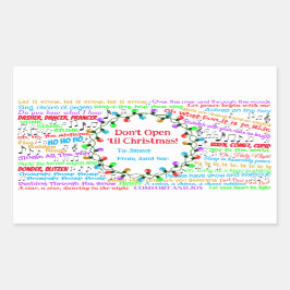 クリスマスの歌詞 長方形シール