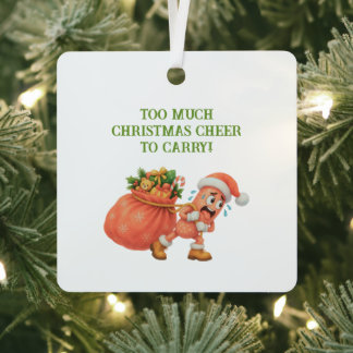 クリスマスの歓喜が持ちきれない!サラミ メタルオーナメント