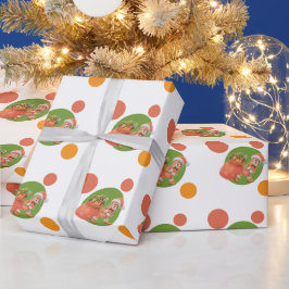 クリスマスの歓喜が持ちきれない!サラミ ラッピングペーパー