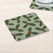 クリスマスの正装 スクエアペーパーコースター (アングル)