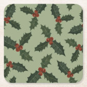 クリスマスの正装 スクエアペーパーコースター (正面)