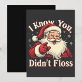 クリスマスの歯科医さん、あなたはフロスしなかったね 招待状 (正面/裏面)