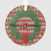 クリスマスの歯科医の歯科矯正医の歯科衛生士 オーナメント (裏面)