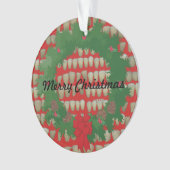 クリスマスの歯科医の歯科矯正医の歯科衛生士 オーナメント (正面)