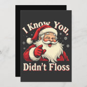 クリスマスの歯科医はあなたのことを知っている フロスしなかったね 招待状 (正面/裏面)