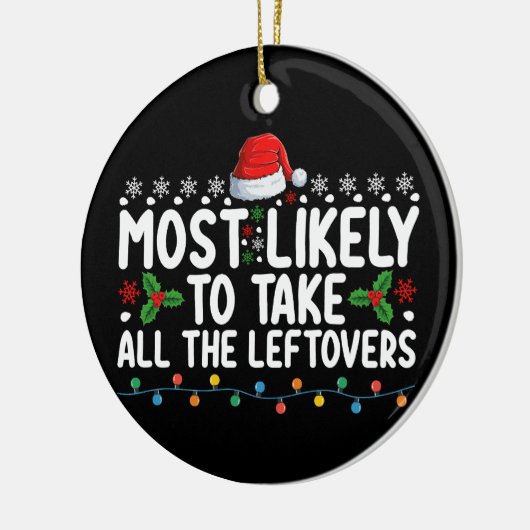クリスマスの残りをすべて取る可能性が最も高い セラミックオーナメント (左)