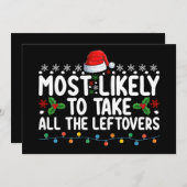 クリスマスの残りをすべて取る可能性が最も高い 招待状 (正面/裏面)