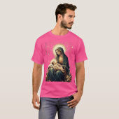 クリスマスの母なる神とベビー・イエス Tシャツ (正面フル)