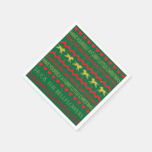 クリスマスの毛皮の小さな犬 スタンダードカクテルナプキン (角)