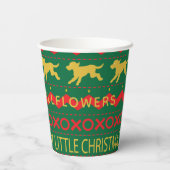 クリスマスの毛皮の小さな犬 紙コップ (裏面)