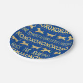 クリスマスの毛皮の小さな猫と犬 ペーパープレート (アングル)