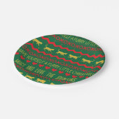 クリスマスの毛皮の小さな猫 ペーパープレート (アングル)