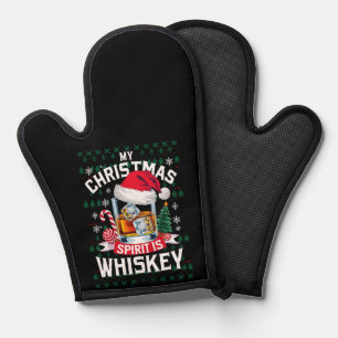 クリスマスの気分はウイスキー ださいセーター クリスマスパーティー 鍋つかみ