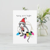 クリスマスの気分を明るくするねずみ 招待状 (スタンド正面)