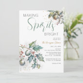 クリスマスの気分を明るくする ホリデーシーズンの招待状 招待状 (スタンド正面)