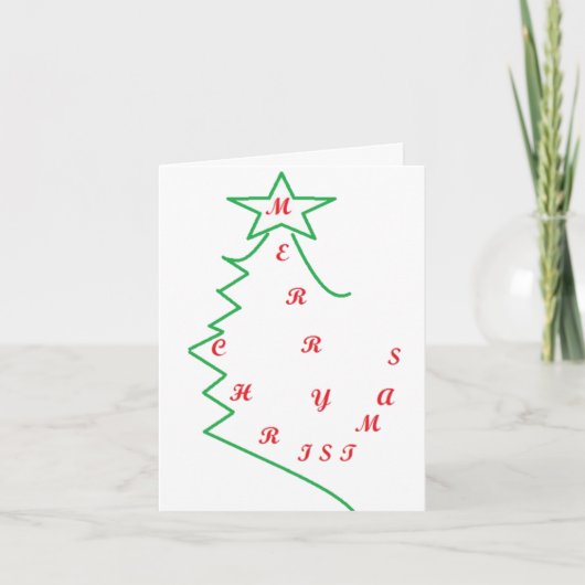クリスマスの気持ちがあふれる ホリデーカード 折りたたみタイプ (正面)