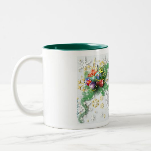 クリスマスの気持ち ツートーンマグカップ (左)