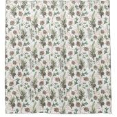 クリスマスの水の色のパターン シャワーカーテン (正面)