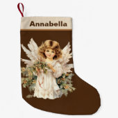 クリスマスの水の色天使の名前を追加 スモールクリスマスストッキング (正面)