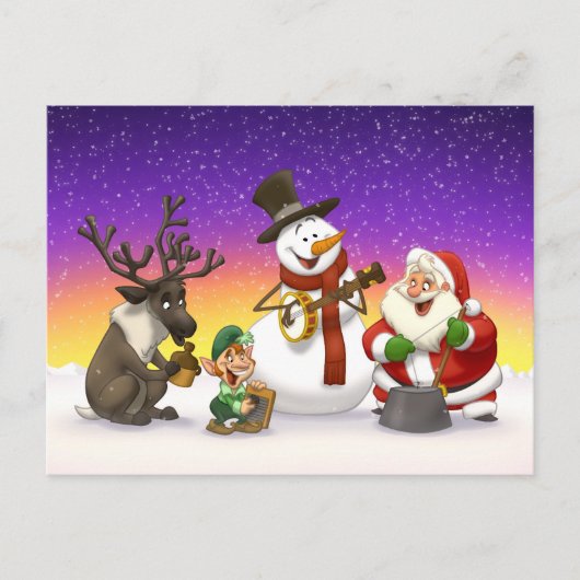 クリスマスの水差しバンド郵便はがき シーズンポストカード (正面)