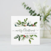 クリスマスの水彩もみの木　企業のご挨拶 シーズンカード (スタンド正面)