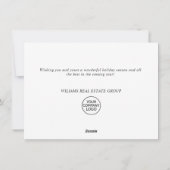 クリスマスの水彩もみの木　企業のご挨拶 シーズンカード (裏面)