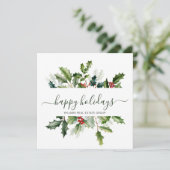 クリスマスの水彩もみの木　企業のご挨拶 シーズンカード (スタンド正面)