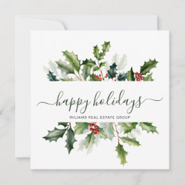クリスマスの水彩もみの木　企業のご挨拶 シーズンカード