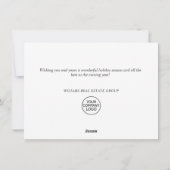 クリスマスの水彩もみの木 企業向けの挨拶カード シーズンカード (裏面)