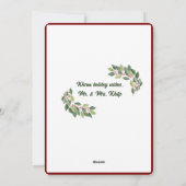 クリスマスの水彩フラットホリデーカード シーズンカード (裏面)