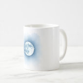 クリスマスの水彩マグ - 氷青と銀 コーヒーマグカップ (正面右)